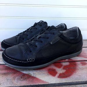 Ecco Black Soft Leather Casual Sneakers Size 36
